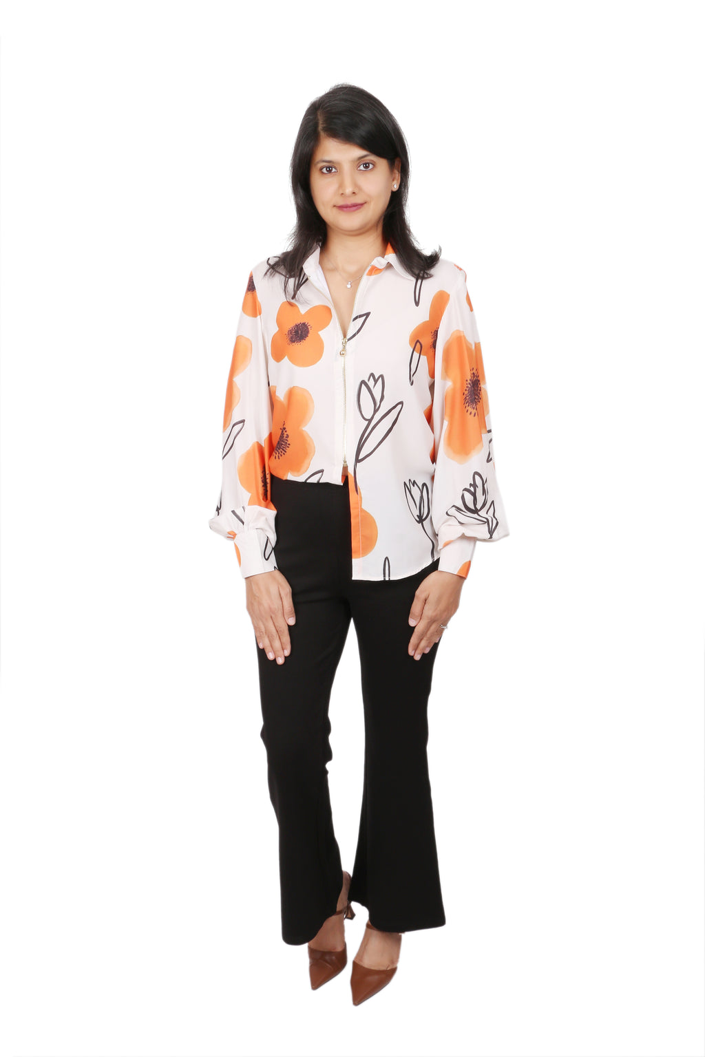 Orange Bloom Shirt