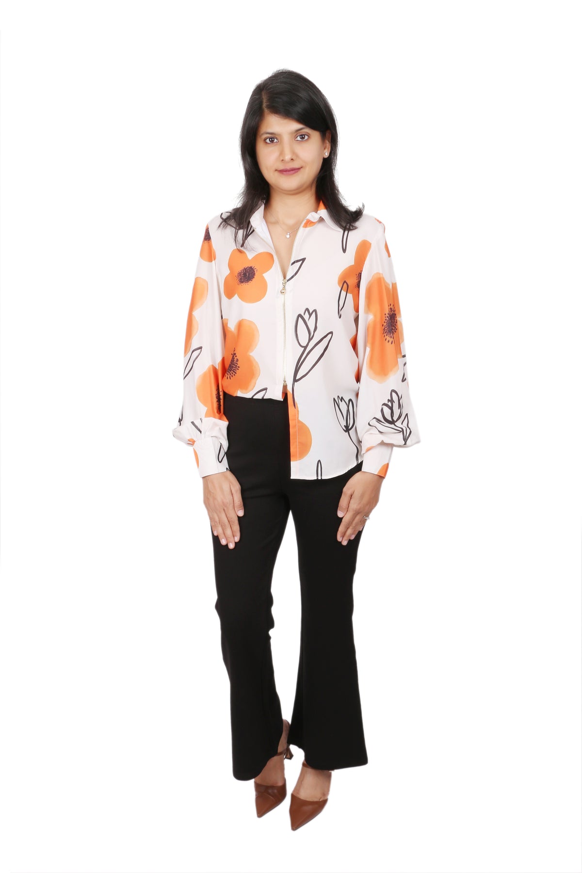 Orange Bloom Shirt