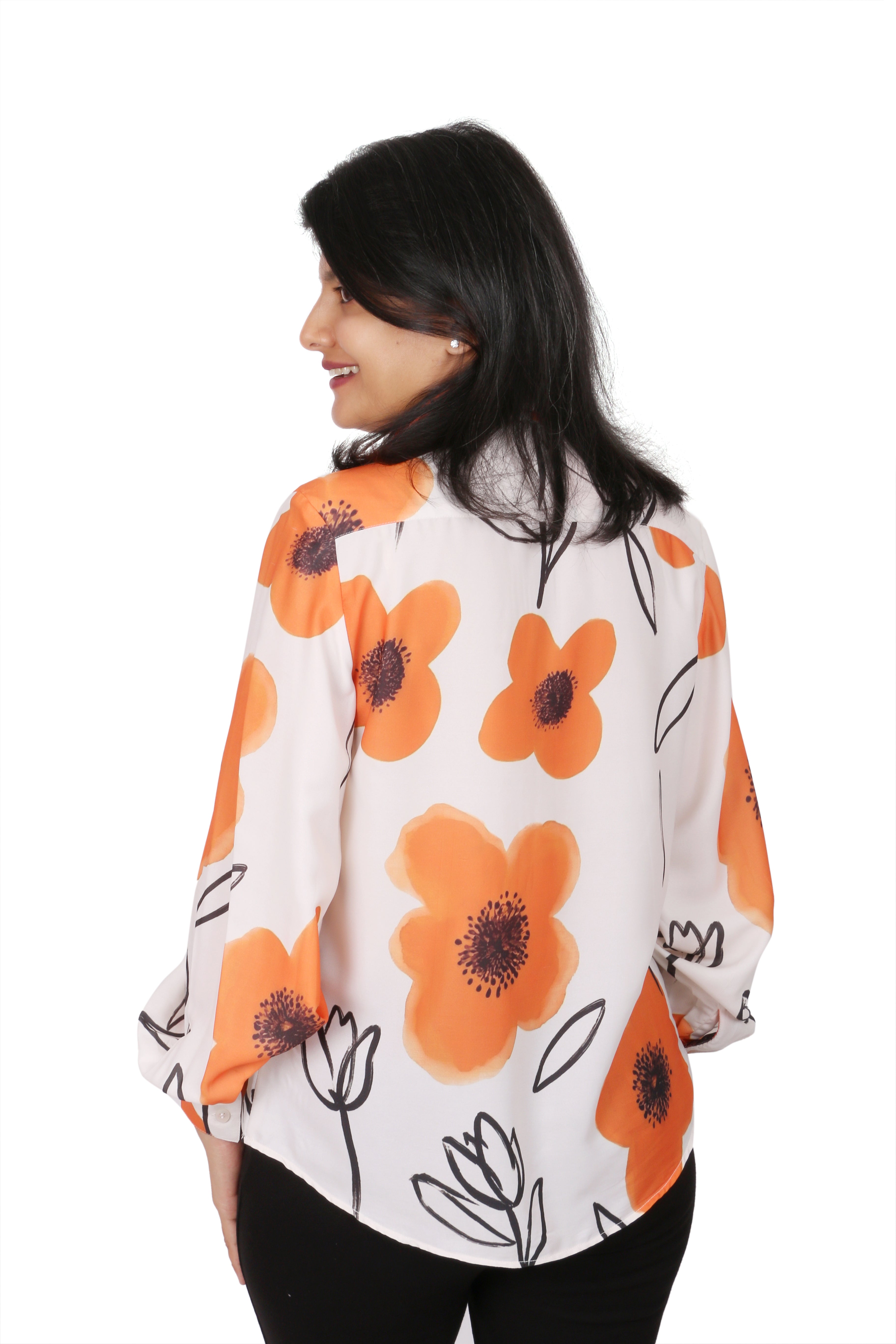 Orange Bloom Shirt