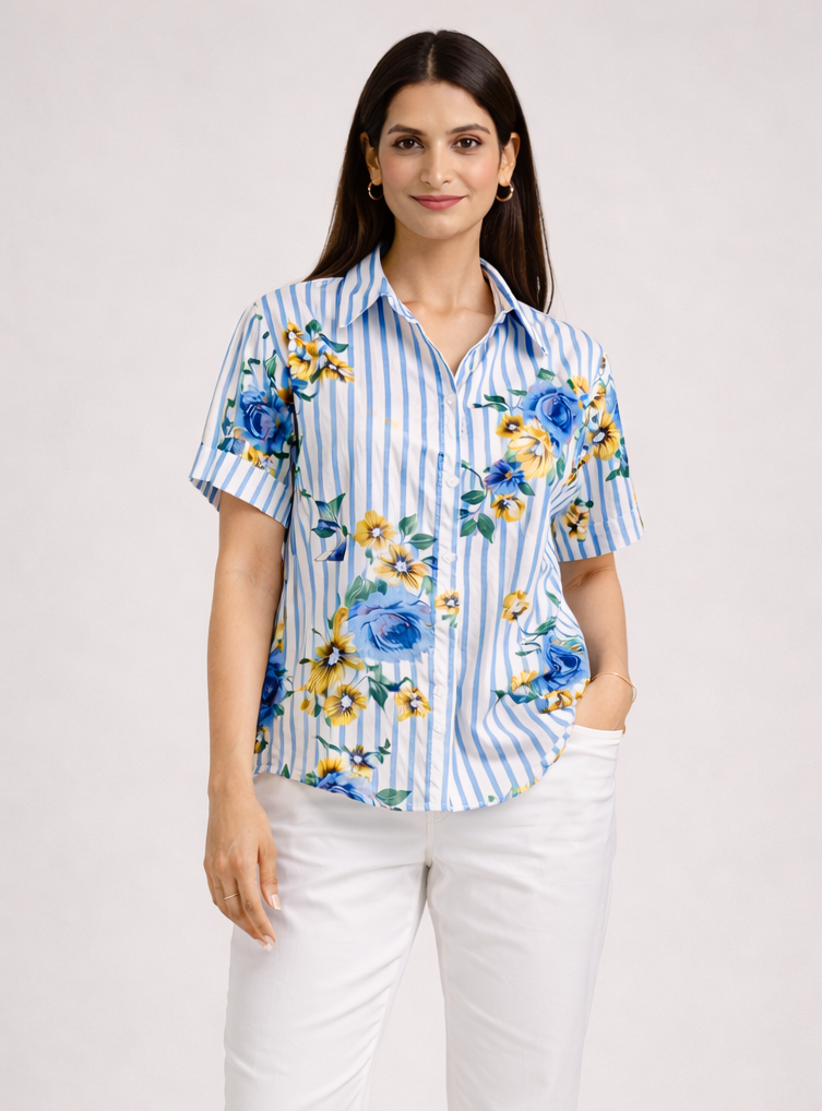 Flora stripe shirt
