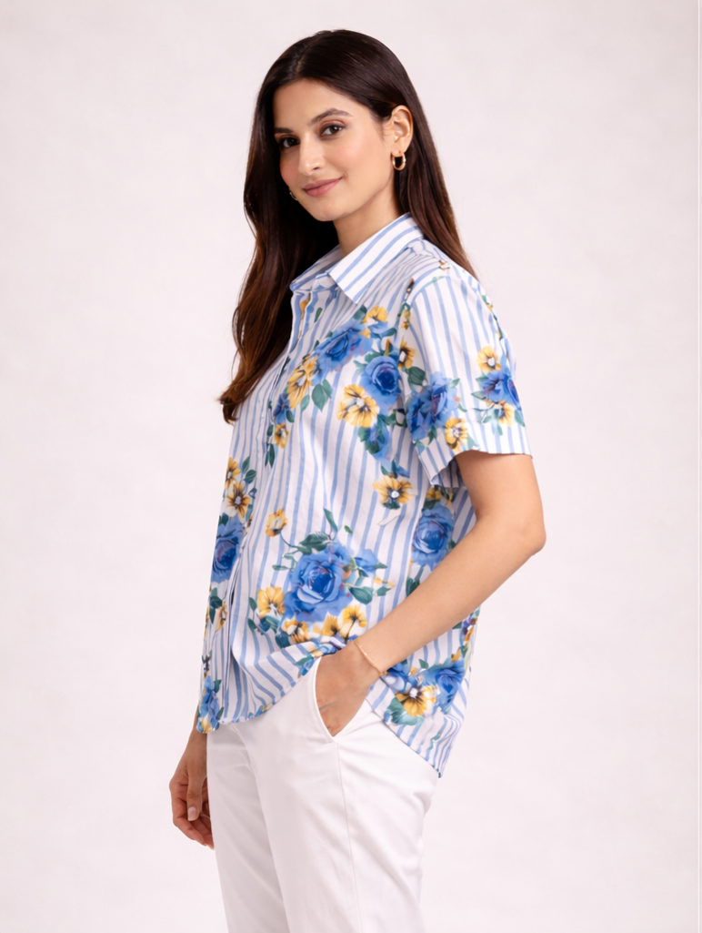 Flora stripe shirt