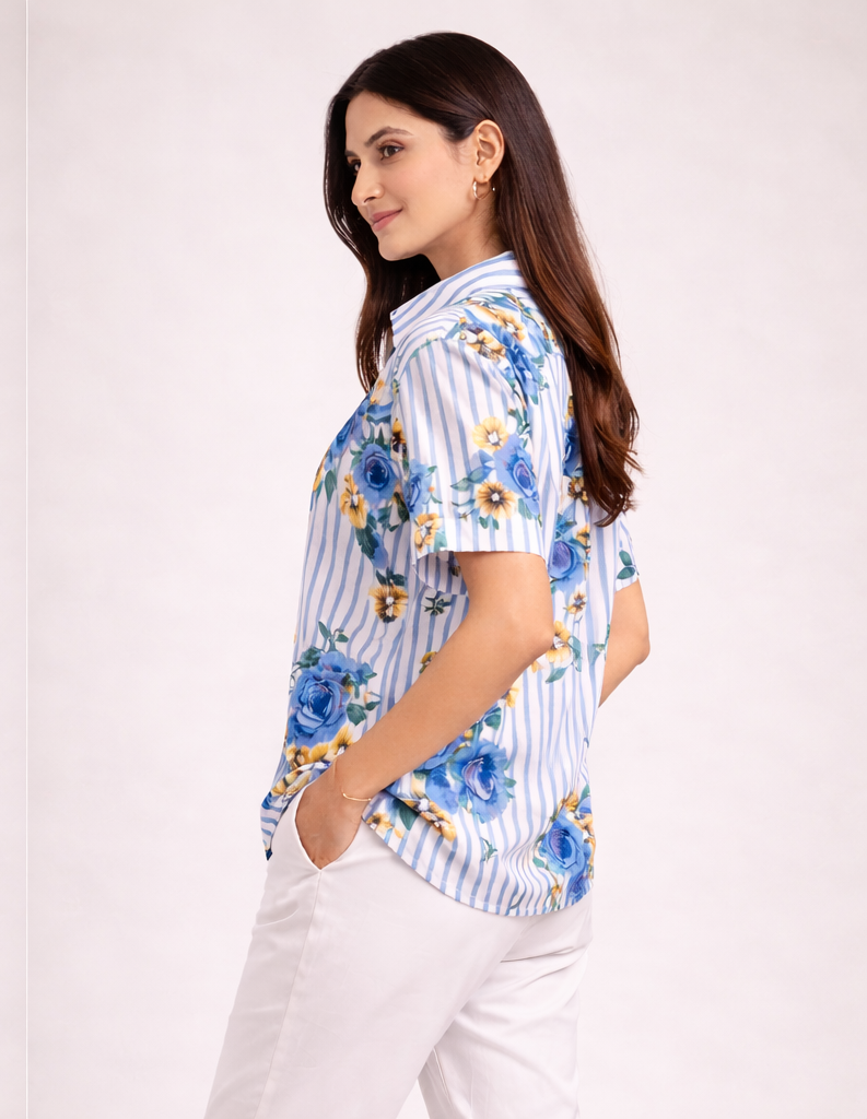 Flora stripe shirt